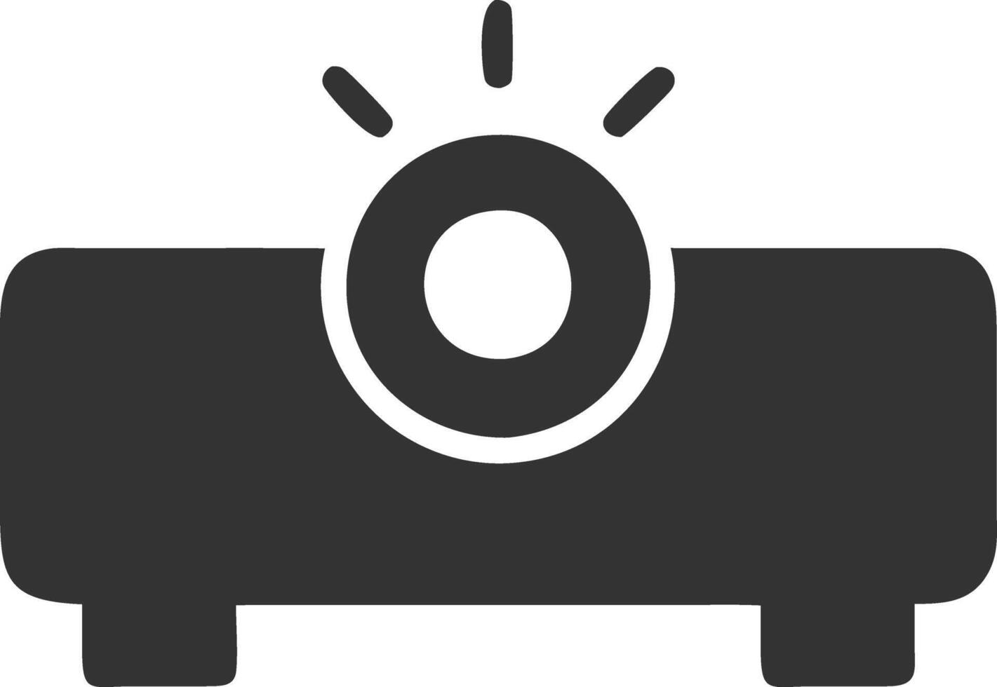 projector black fill icon vector