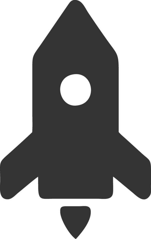 rocket black fill icon vector