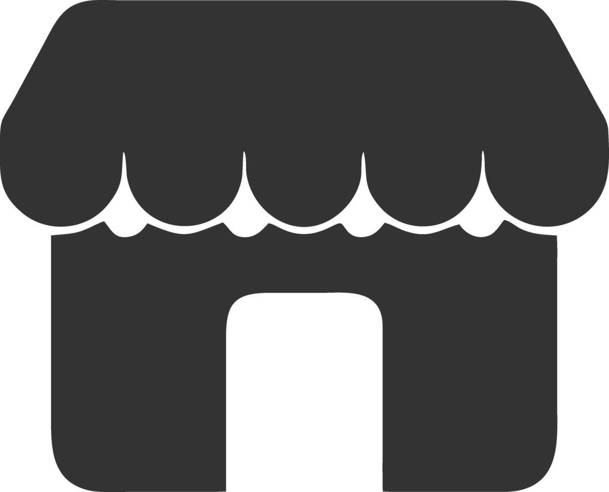 store black fill icon vector