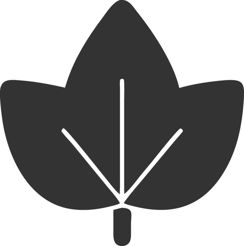 leaf black fill icon vector