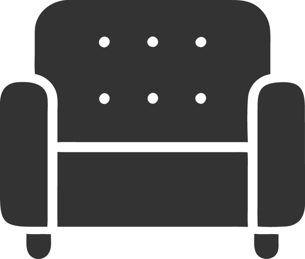 loveseat black fill icon vector
