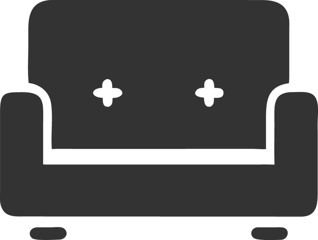 loveseat black fill icon vector