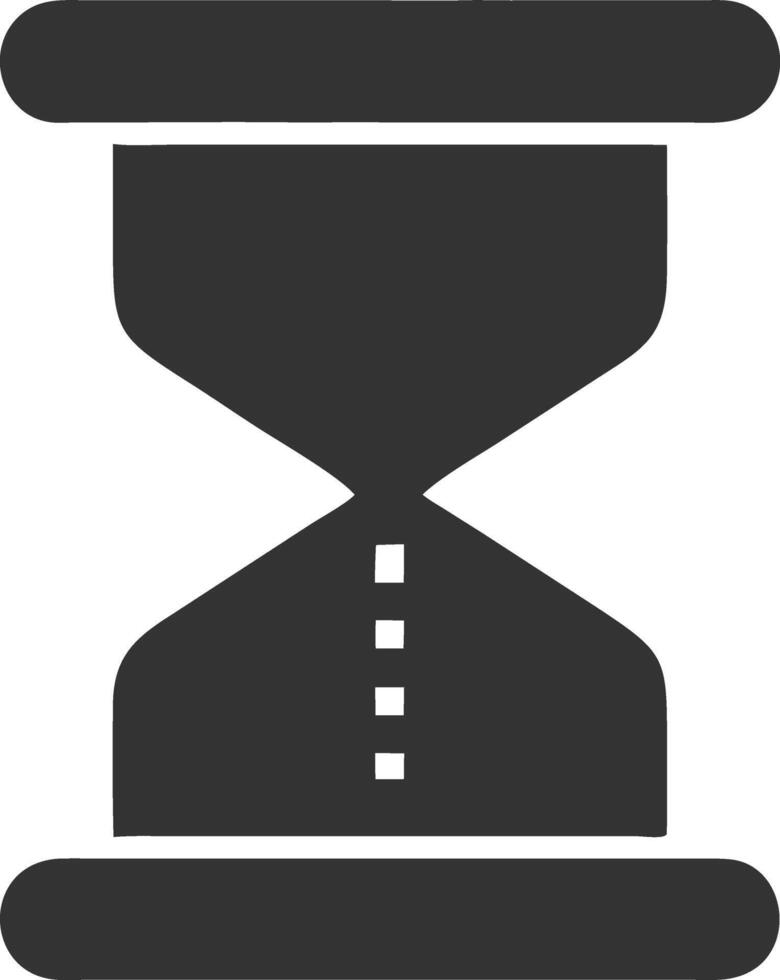 hourglass start black fill icon vector
