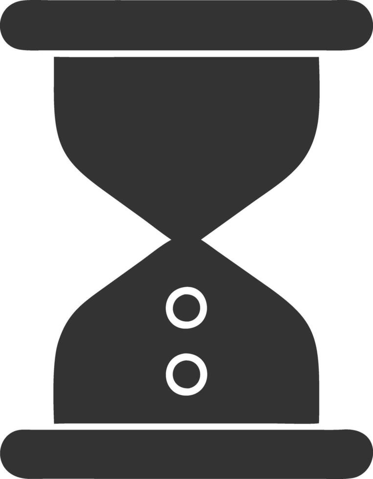 hourglass start black fill icon vector