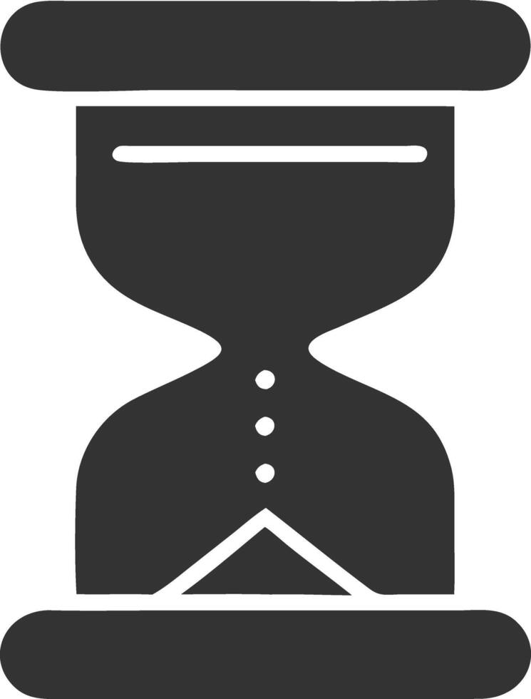 hourglass start black fill icon vector