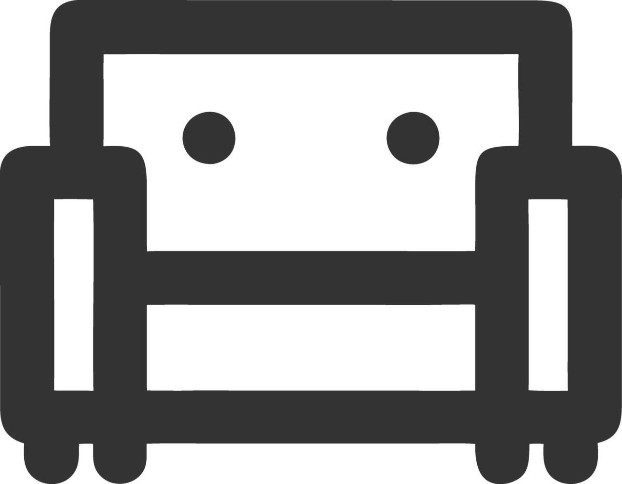 loveseat black fill icon vector