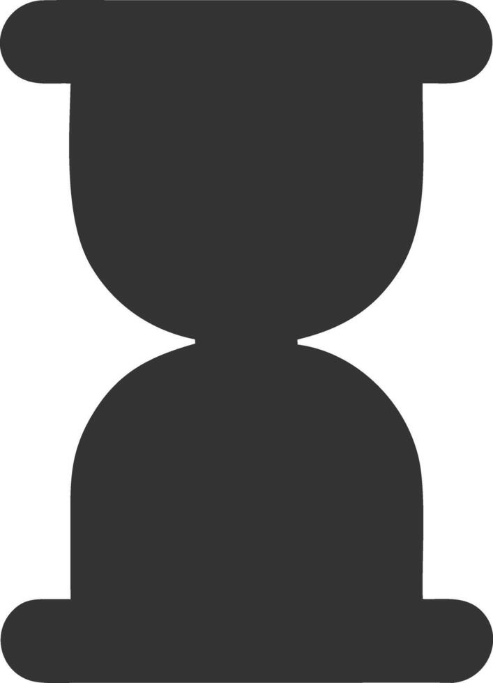 hourglass start black fill icon vector