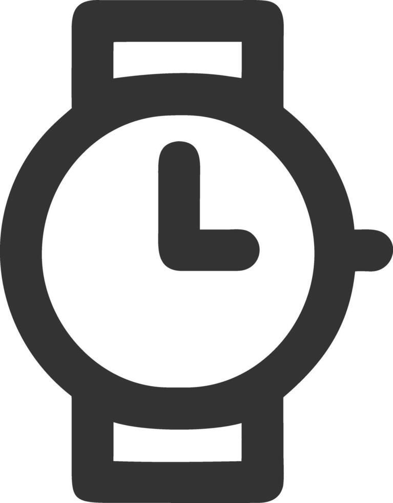 watch, black, fill, icon, vector