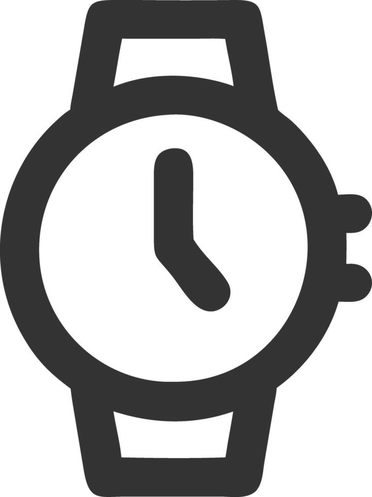 watch, black, fill, icon, vector