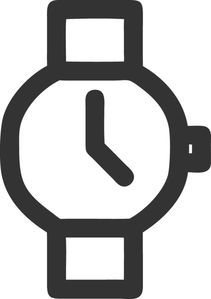 watch, black, fill, icon, vector