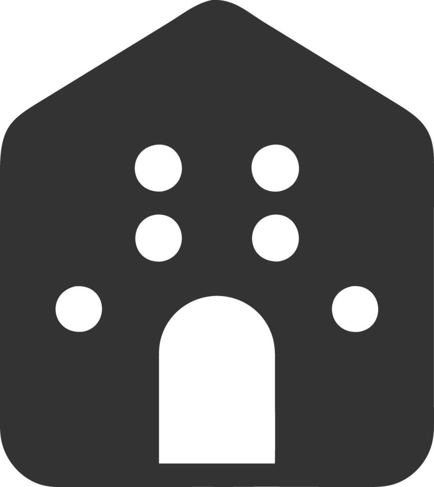 hotel black fill icon vector