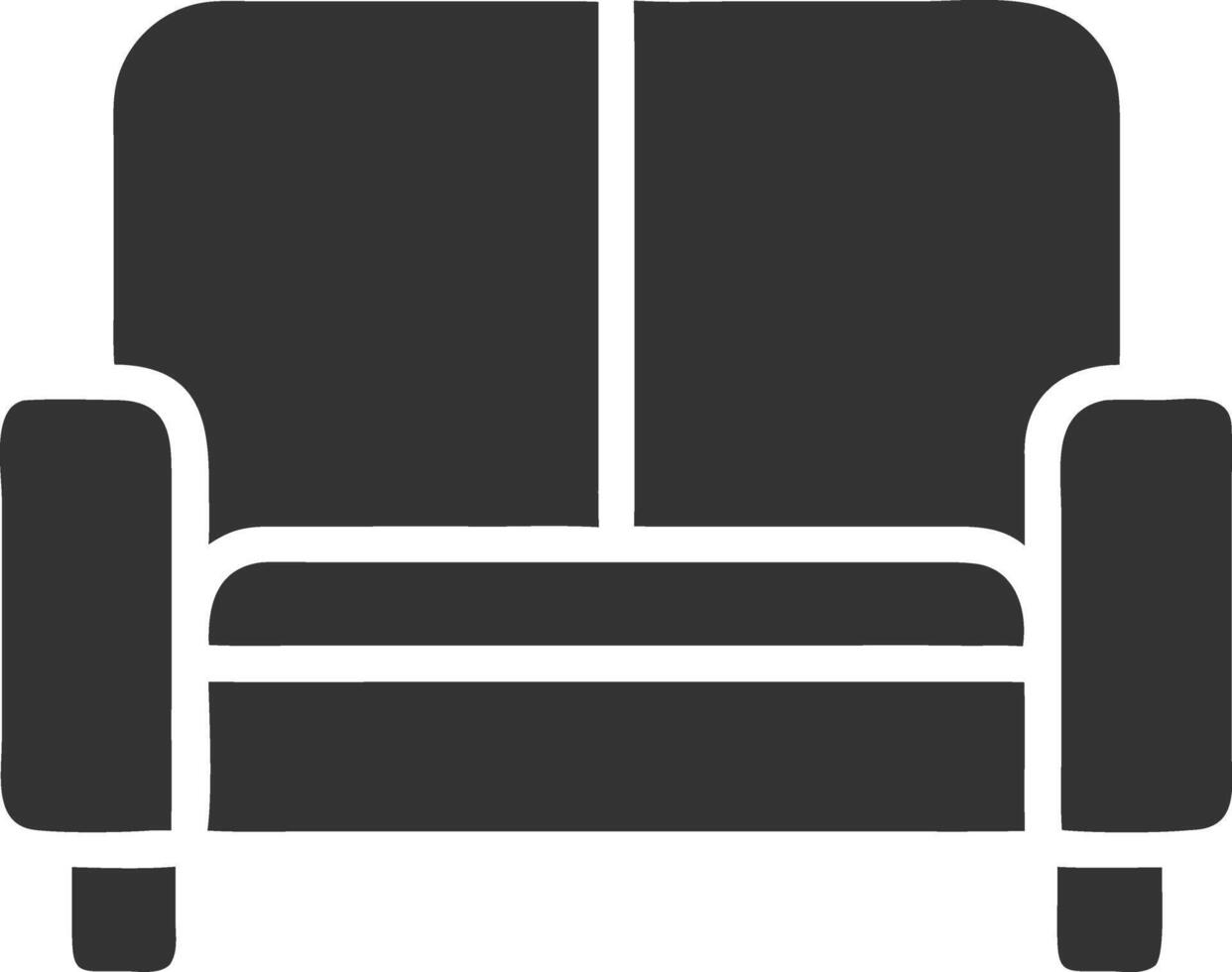 loveseat black fill icon vector