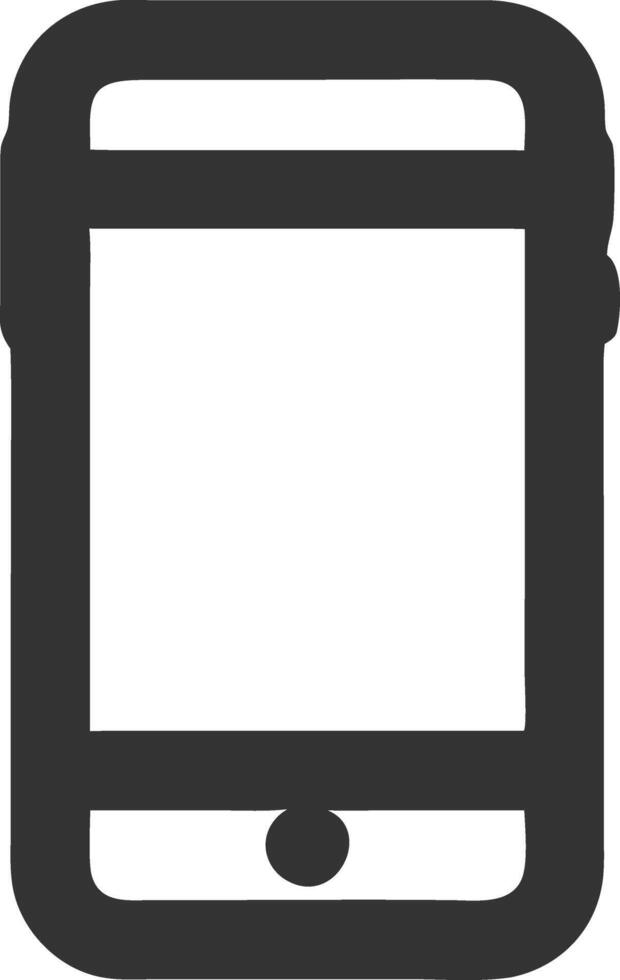 mobile black fill icon vector