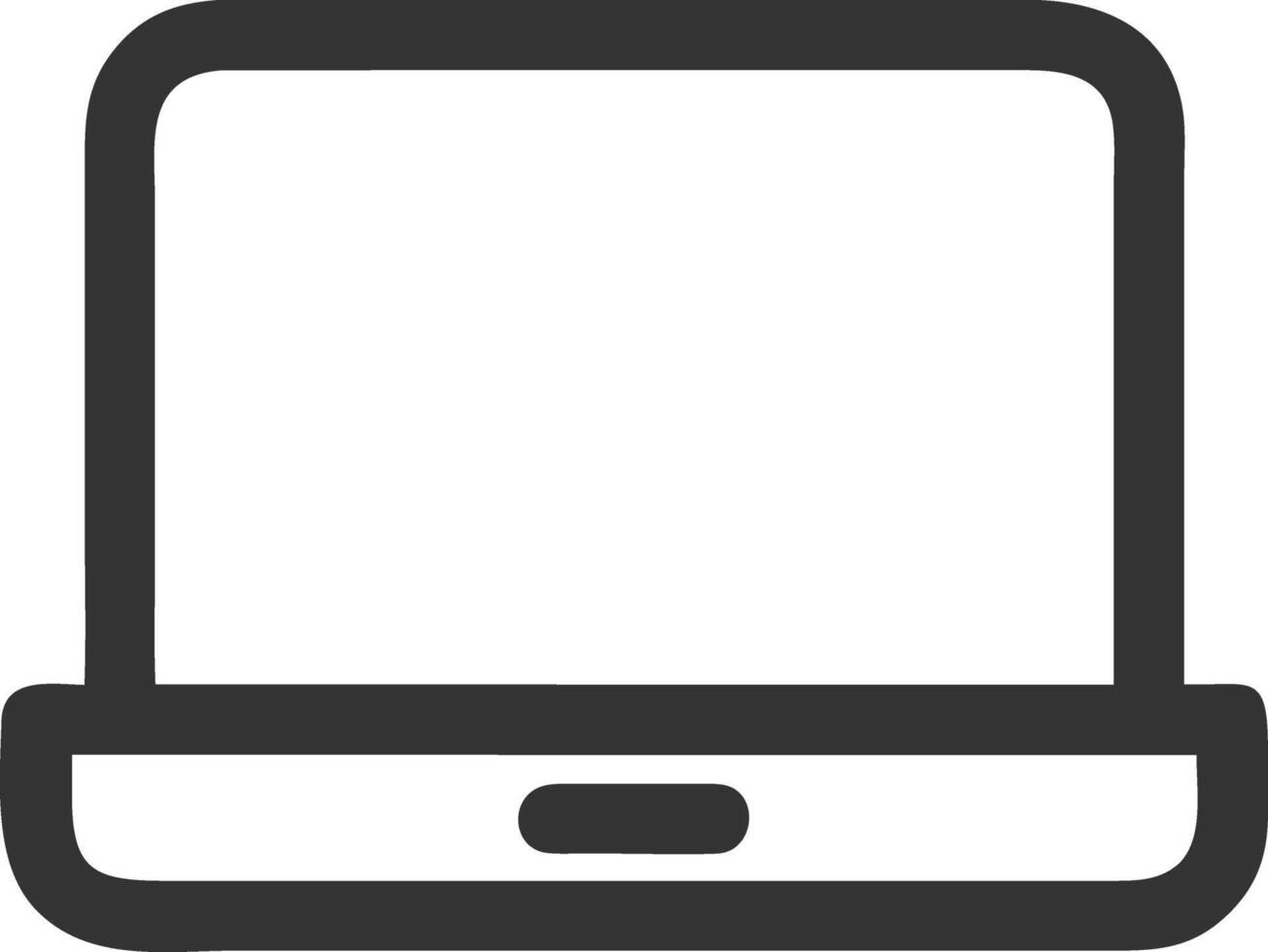 laptop black fill icon vector