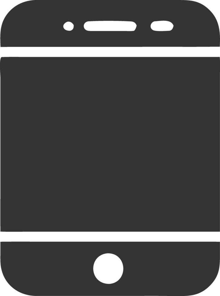 mobile black fill icon vector