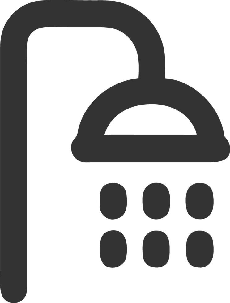 shower black fill icon vector