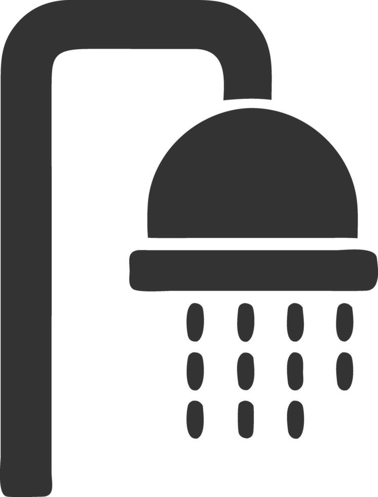 shower black fill icon vector