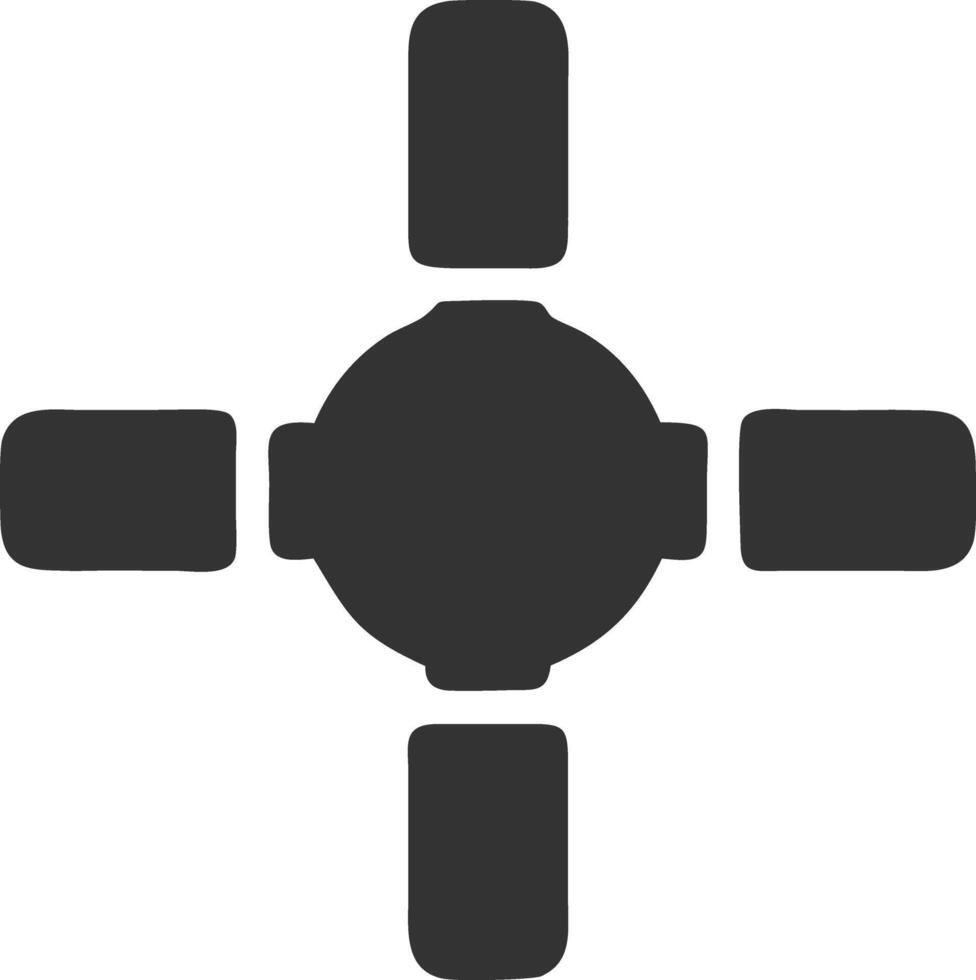 spinner black fill icon vector