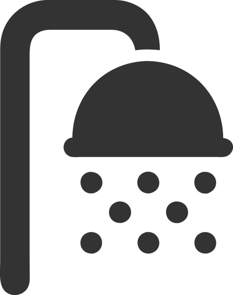 shower black fill icon vector