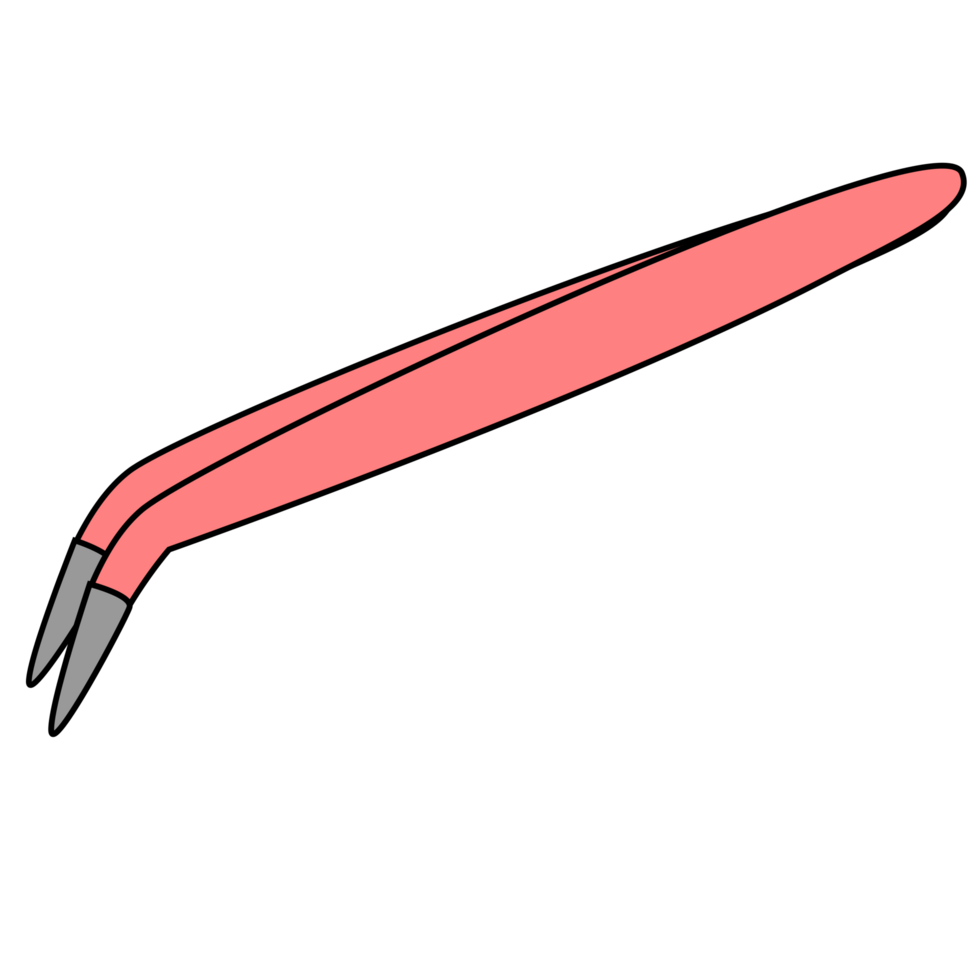 pink craft tweezers png