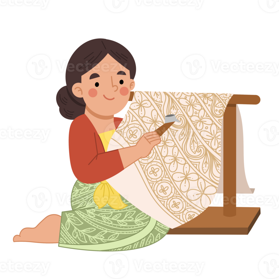 Batik day illustration clipart png