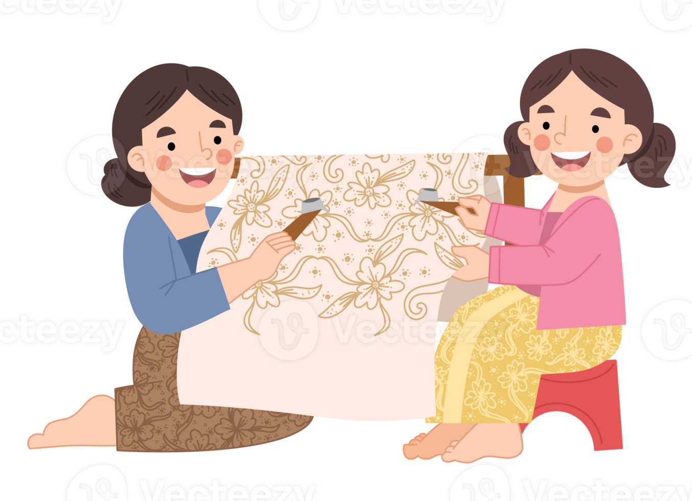 Batik day illustration clipart png