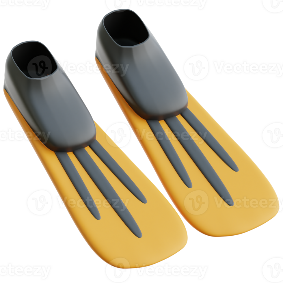 Diving Fins 3d Illustration png