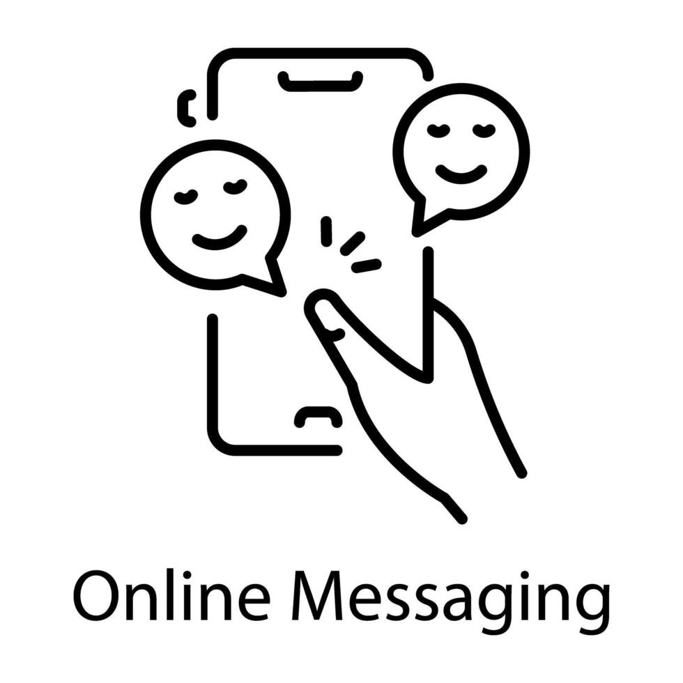 Send picture online, line style icon vector