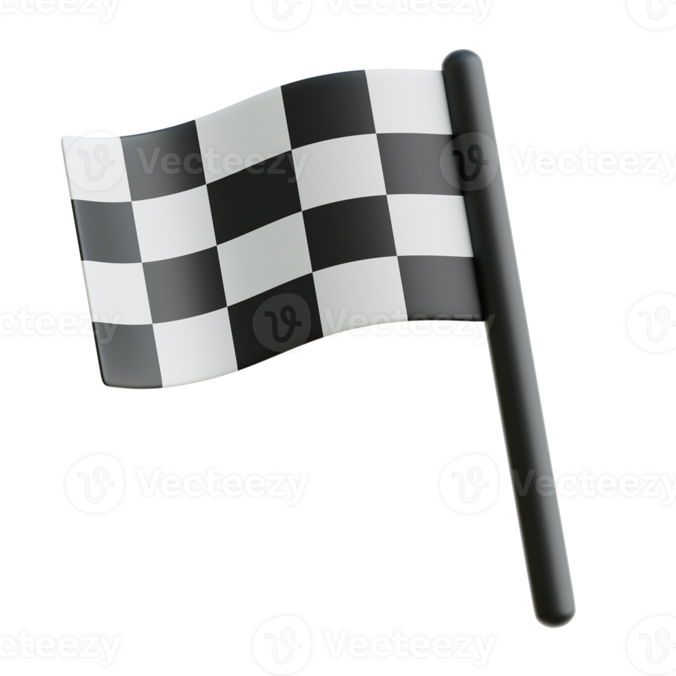 Checker Flag 3d Illustration png