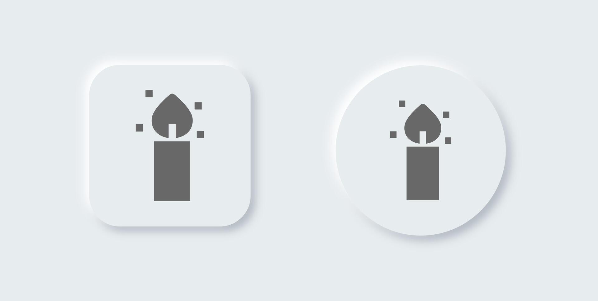 Ambient solid icon in neomorphic design style. Relaxation signs illustration. vector