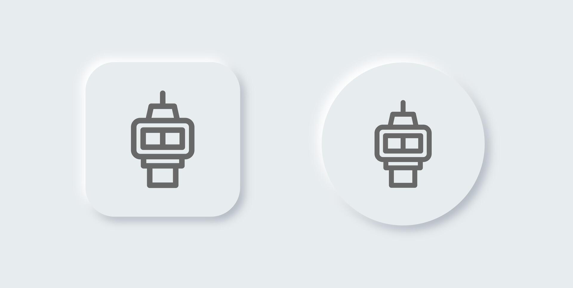 Control line icon in neomorphic design style. Terminal signs illustration. vector
