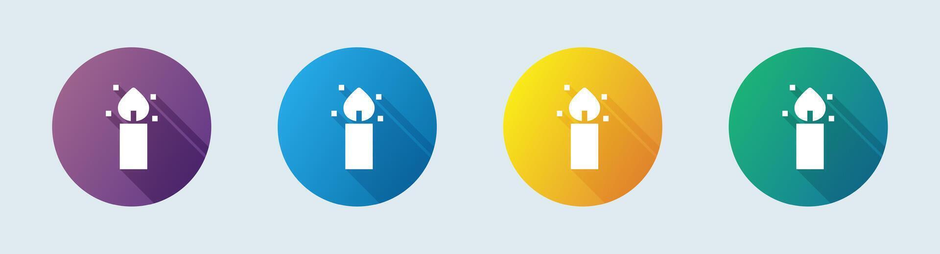 Ambient solid icon in flat design style. Relaxation signs illustration. vector