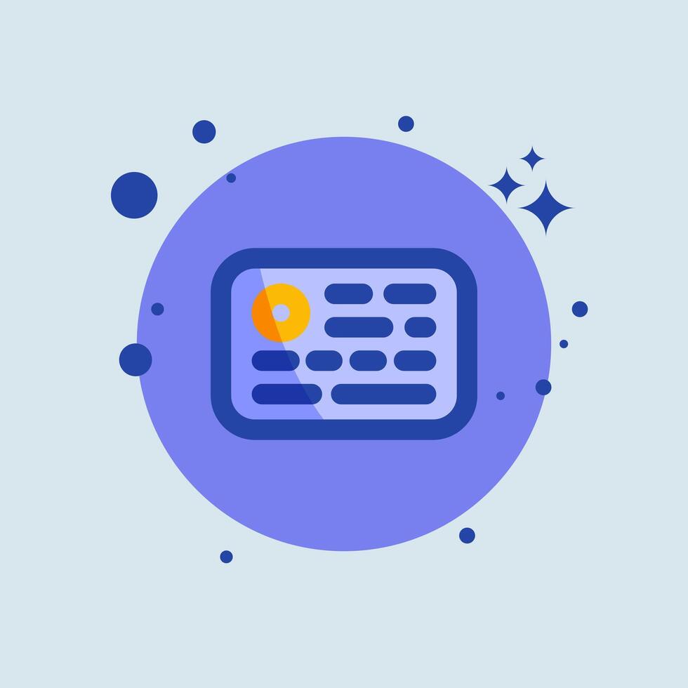 Keyword flat illustration. Optimization signs illustration. vector