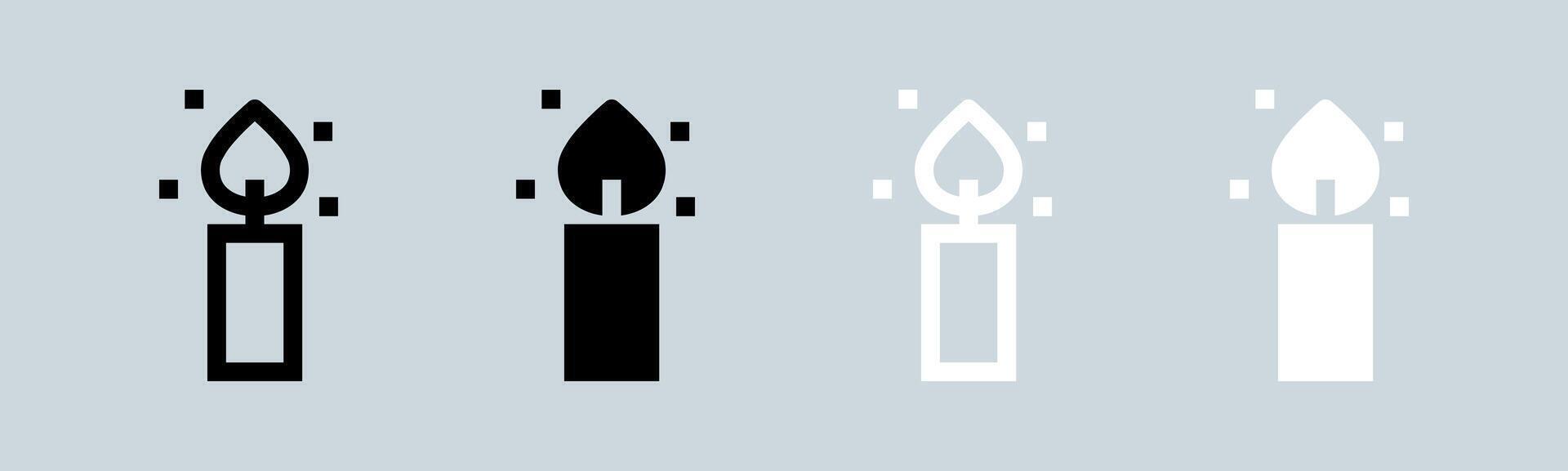 Ambient icon set in black and white. Relaxation signs illustration. vector