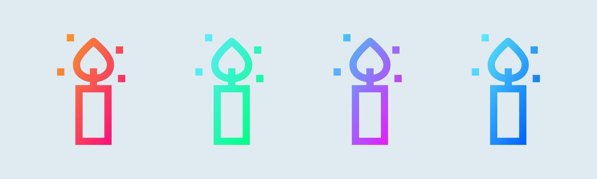 Ambient line icon in gradient colors. Relaxation signs illustration. vector