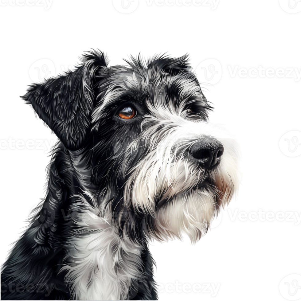 Black and Brown Dog on Transparent Background png
