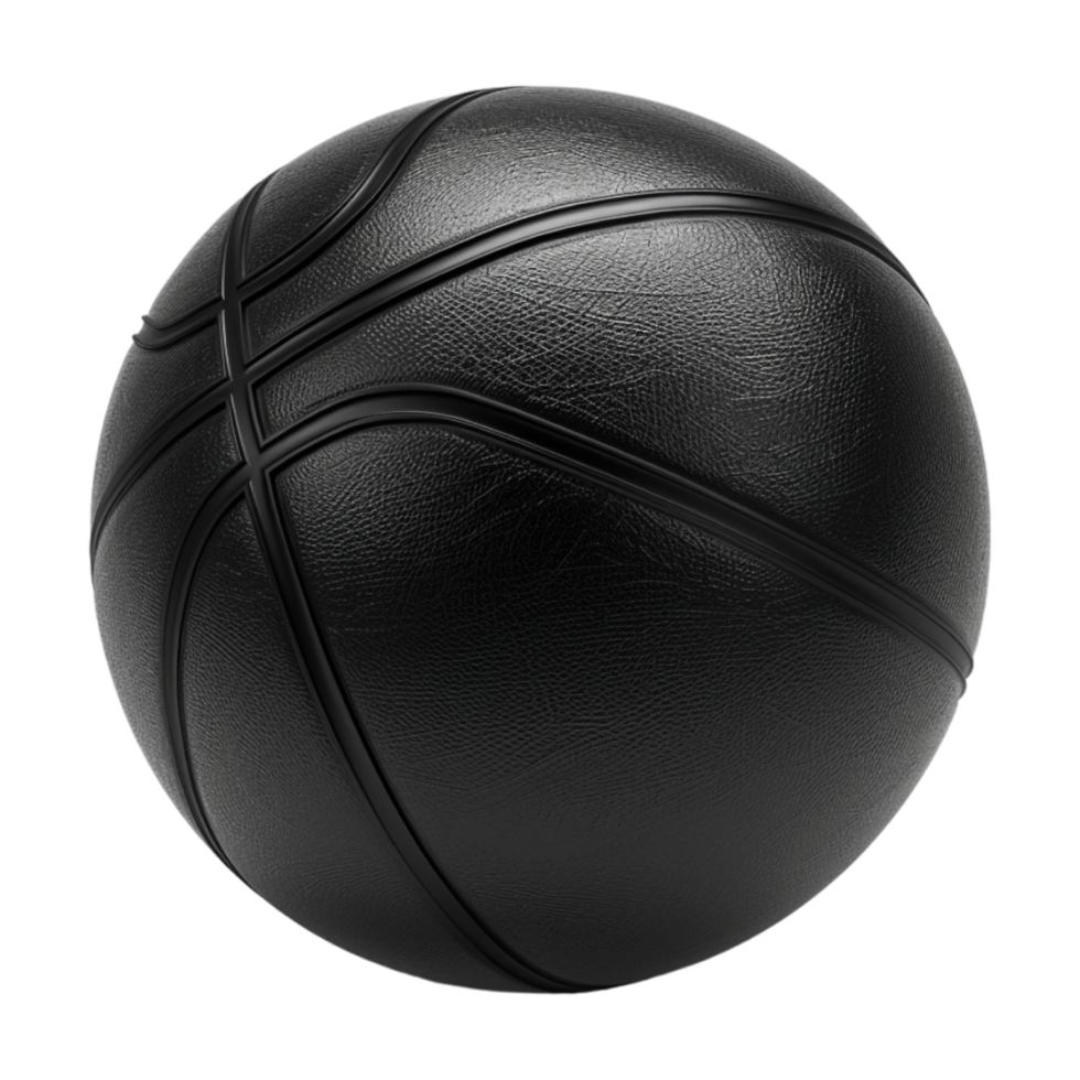 Black Basket Ball on Transparent Background png