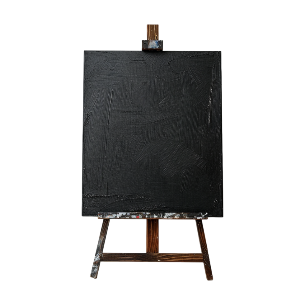 Black Canvas For Painting on Transparent Background png