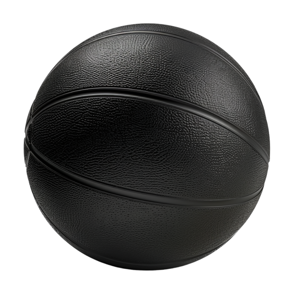 Black Basket Ball on Transparent Background png
