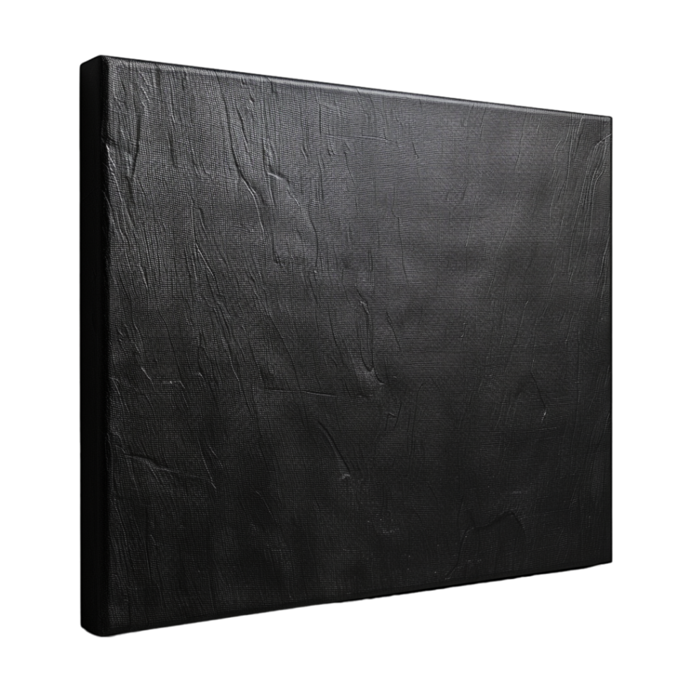 Black Canvas For Painting on Transparent Background png
