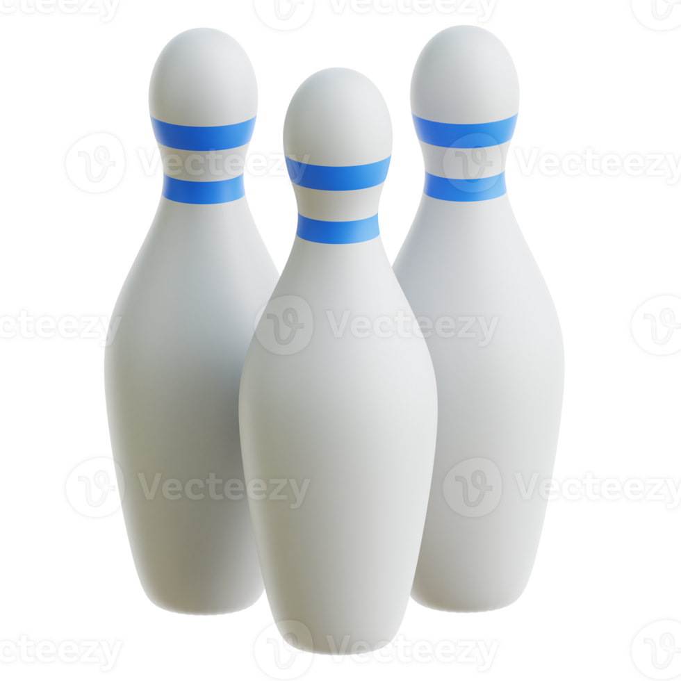 Bowling Pins 3d Illustration png