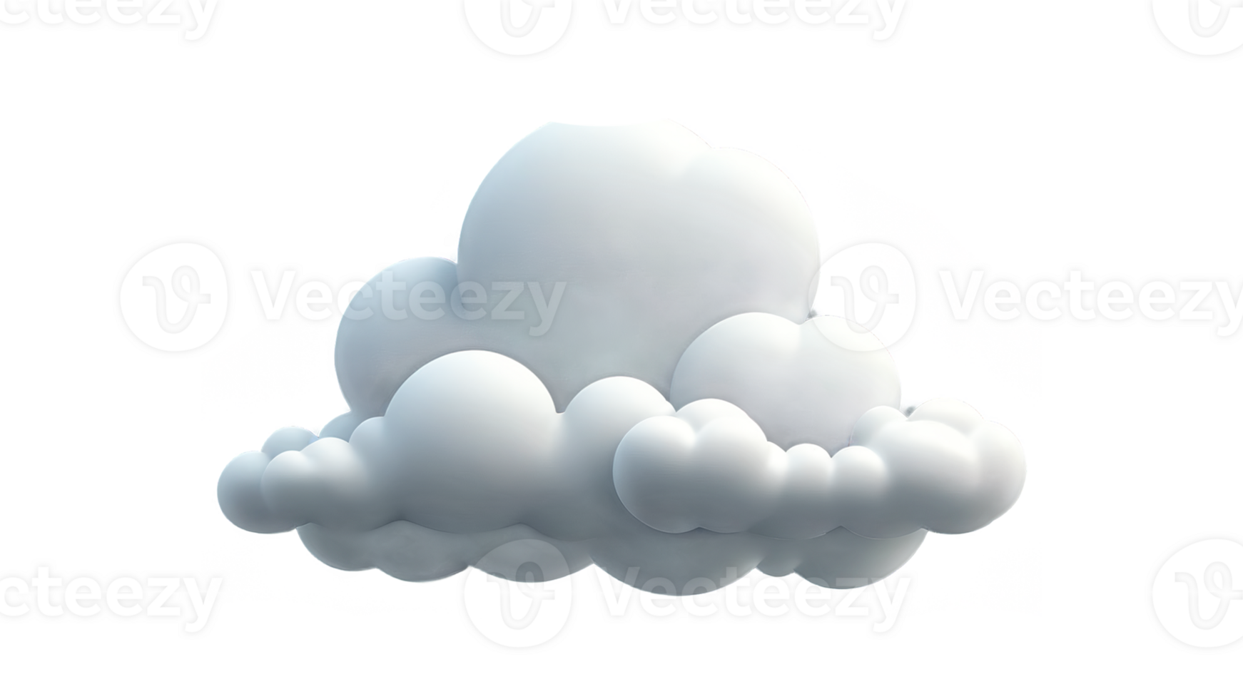 Steam white clouds special effect 3d rendering isolated transparent background png