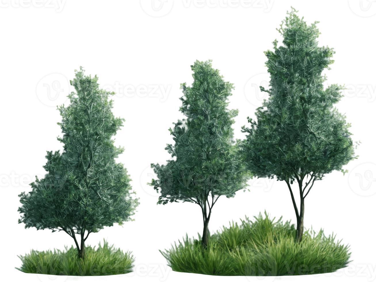 3d illustration of Poa labillardier bush isolated on transparent background png