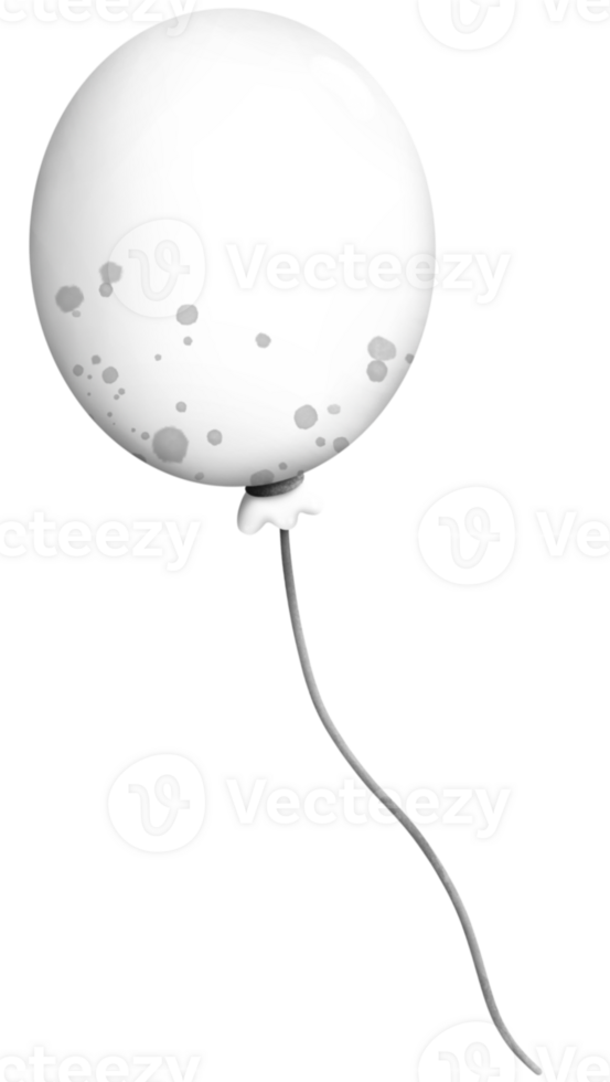 White balloons floating in the sky png