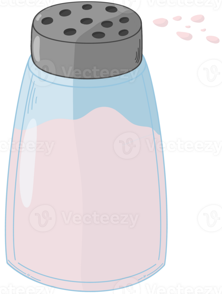 Pink Himalayan salt in a bottle png