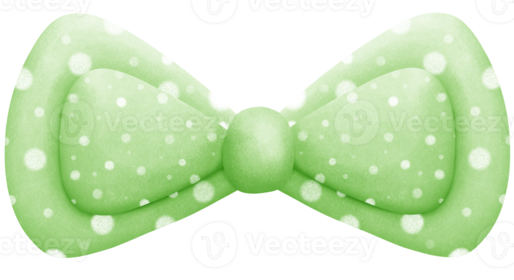 Green bow decorated with gold edges png