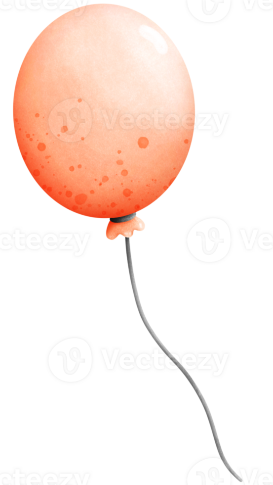 Orange balloons floating in the sky png