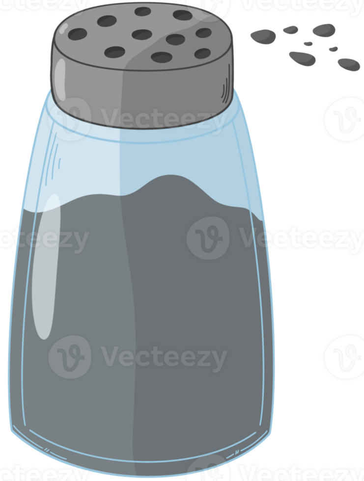 Black pepper in a jar png