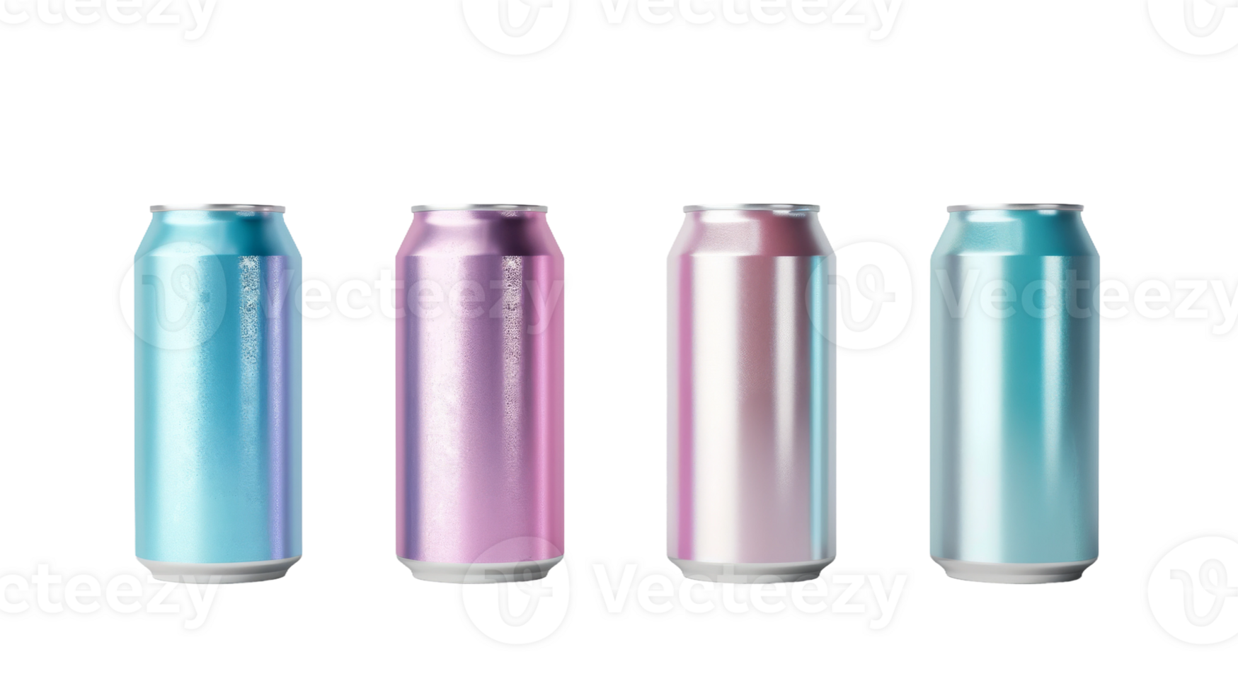 Premium Aluminum Cans Mockup, Minimalistic Line Art Design on the transparent background, Format png