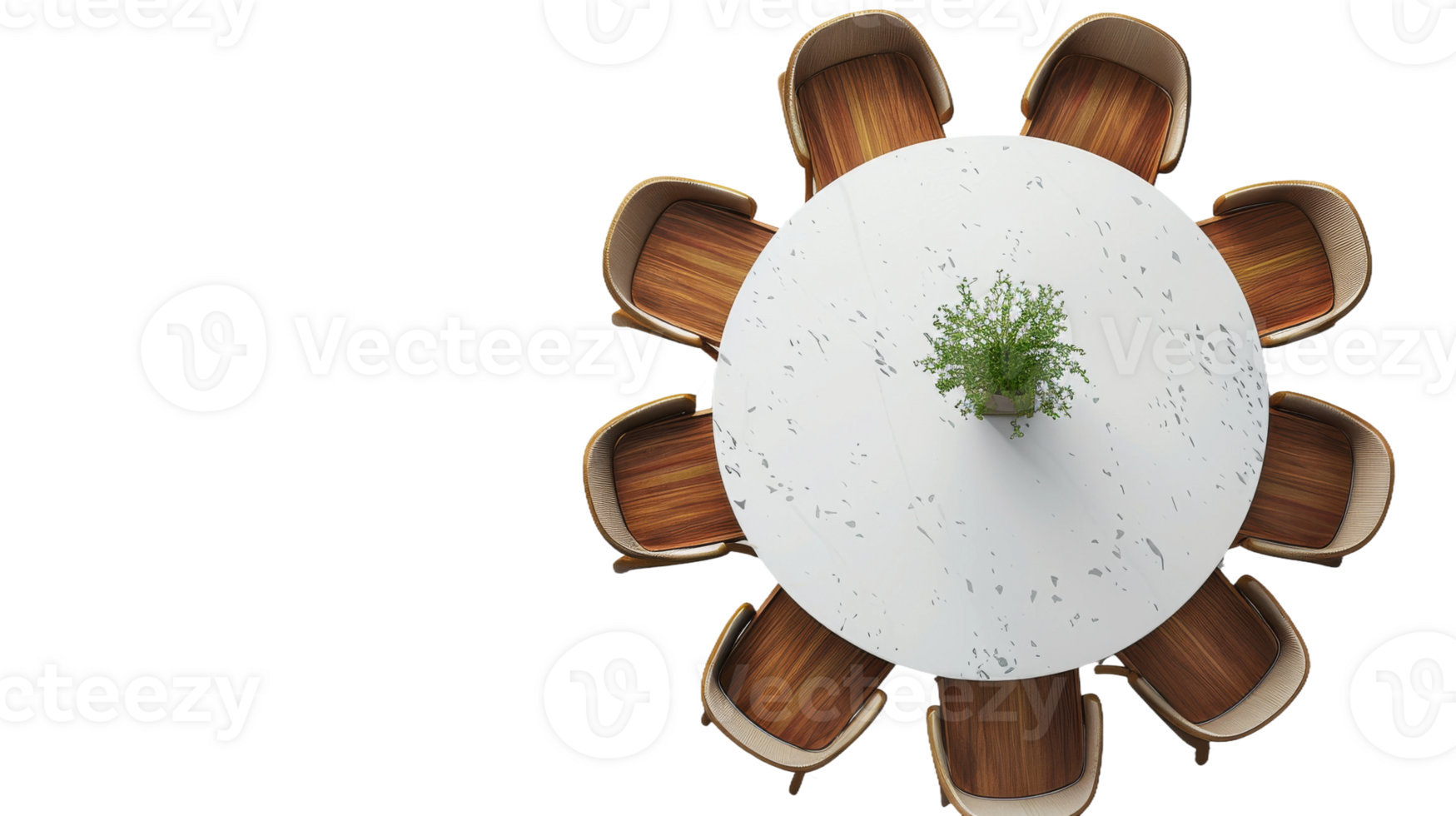 Marble Dining Table and Chairs on the transparent background, Format png